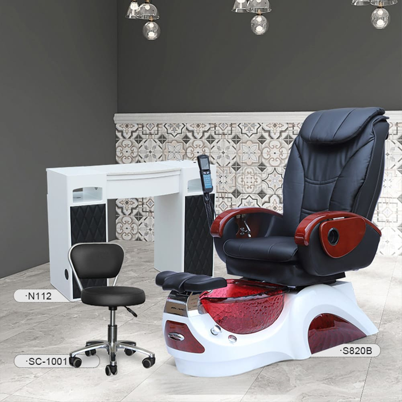 Silla de spa para manicura y pedicura con plomería - Kangmei