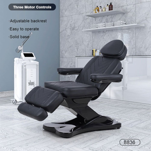 Silla facial eléctrica negra Cama de belleza para spa en venta - kangmei