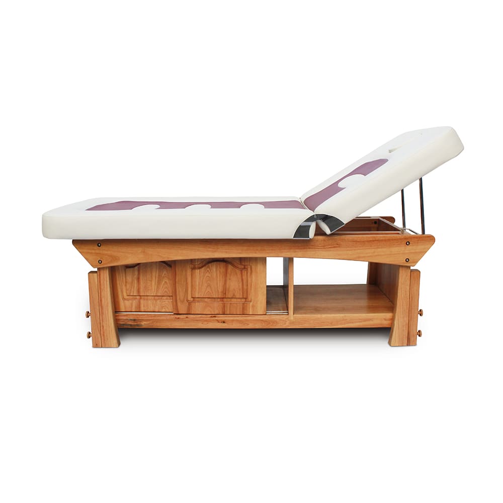 Mesa de masaje de madera Cama facial Spa con almacenamiento - Kangmei