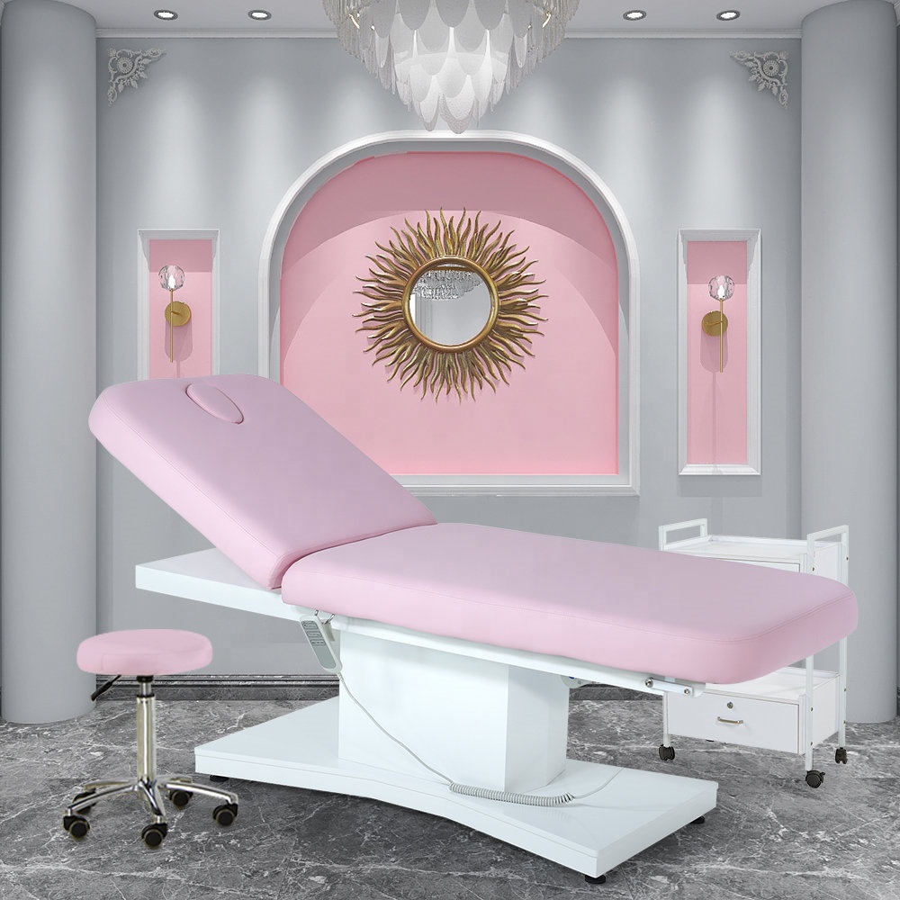 Camilla de masaje con cera eléctrica rosa Spa Lash Cama facial