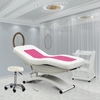 Barato lujo terapia corporal Spa tratamiento salón cosmético 3 Motor eléctrico extensión rosa belleza pestañas cama Facial amplia mesa de masaje