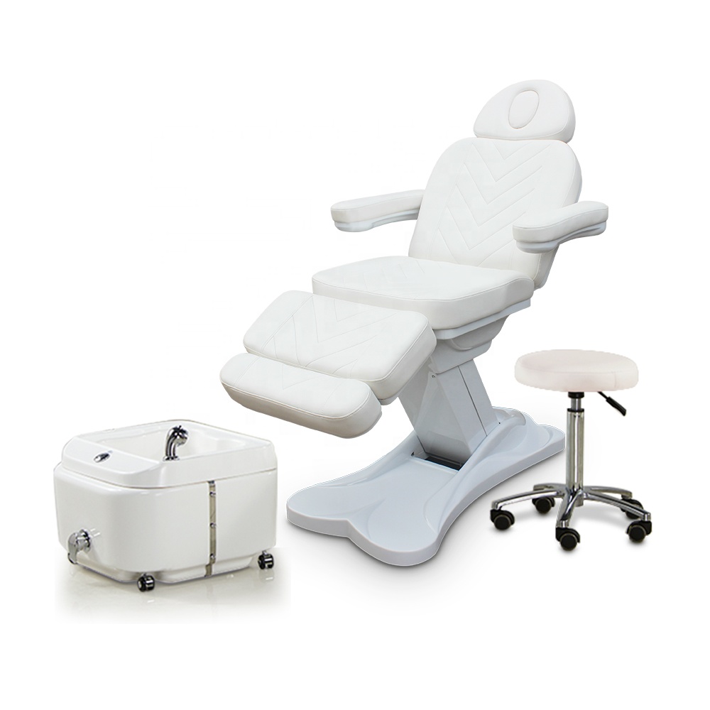Mesa de masaje de spa ajustable Elevador eléctrico Cama facial Silla de podología