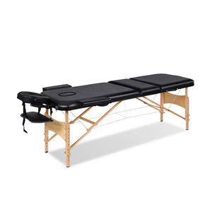 Terapia Spa Tratamiento Salón Ajustable 3 Plegable Madera Maciza Belleza Ligero Tatuaje Facial Sofá Mesa Cama de Masaje Portátil