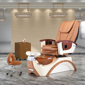 Kangmei, precio barato, muebles modernos de lujo para salón de belleza, muebles de salón de uñas eléctricos sin tubería, silla de masaje para Spa de pies, manicura y pedicura